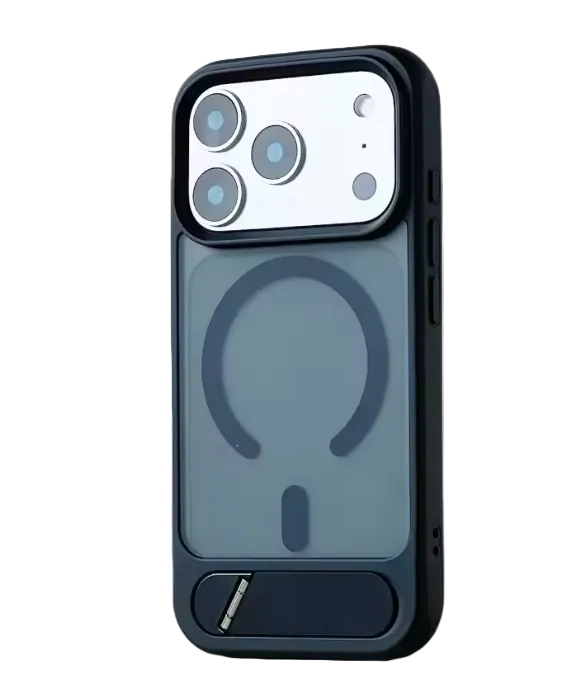 iPhone 17 Pro Kickstand Case Schwarz – mit MagSafe Magnetfunktion