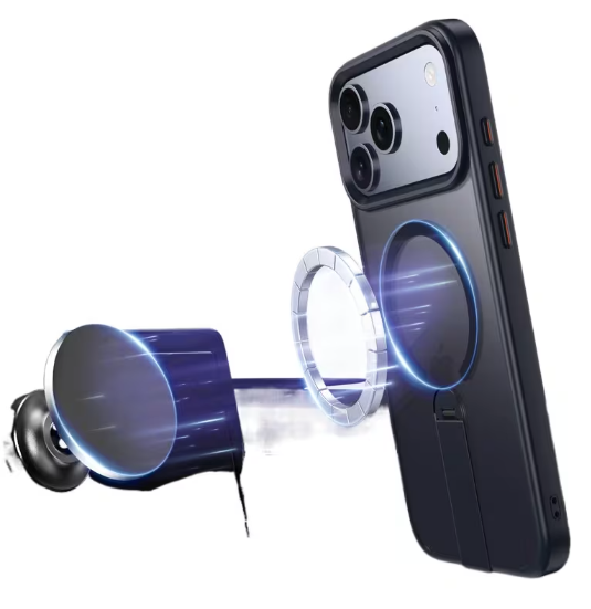 iPhone 17 Pro Case mit Standfunktion und MagSafe Schwarz