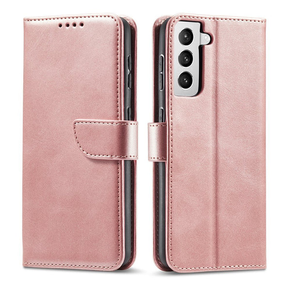 Magnet Case Booktype für Samsung S21 Ultra rosa