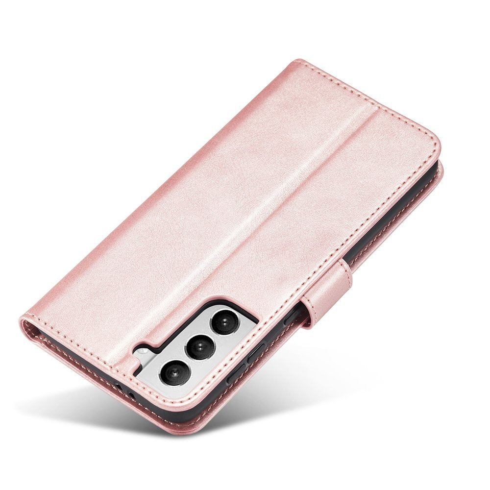 Magnet Case Booktype für Samsung S21 Ultra rosa