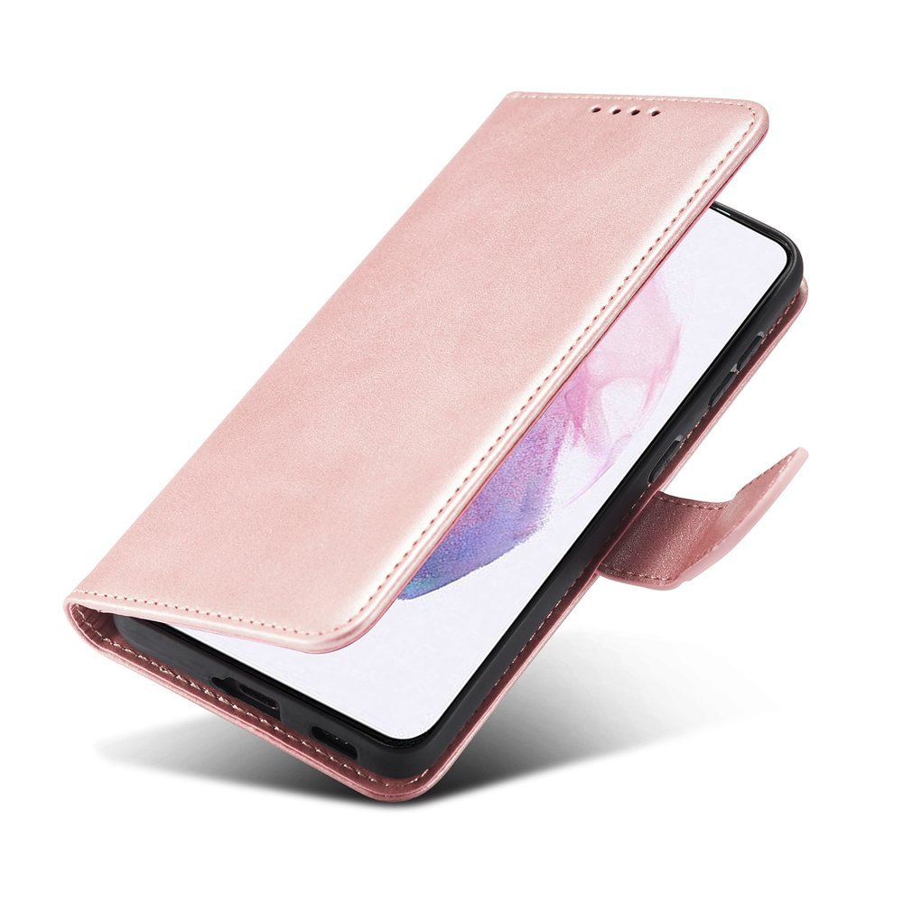 Magnet Case Booktype für Samsung S21 Ultra rosa