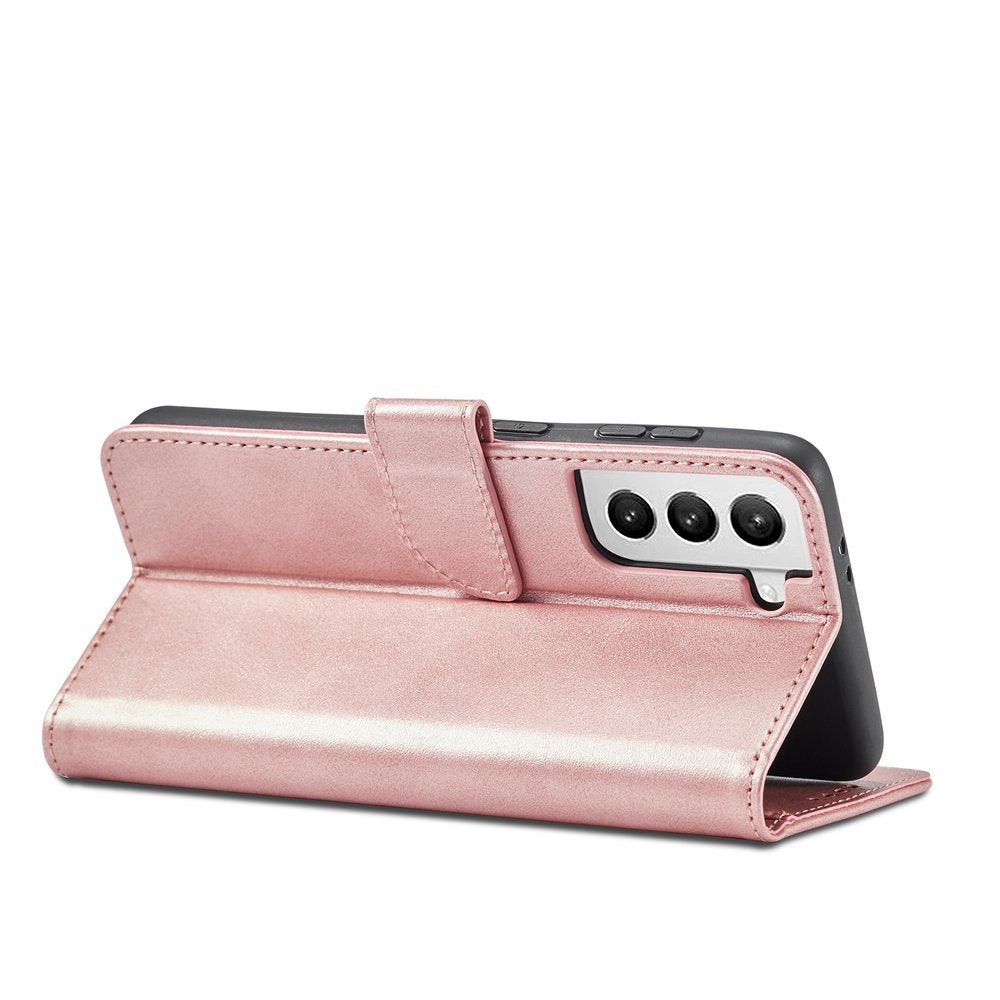 Magnet Case Booktype für Samsung S21 Ultra rosa