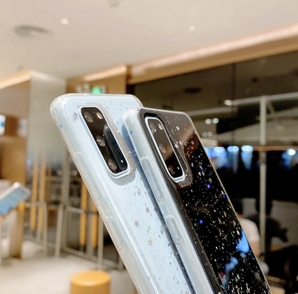 Necklace Glitzer Phone Case Samsung A32 (4G) schwarz