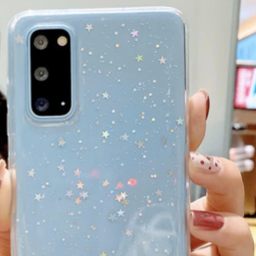 Necklace Glitzer Phone Case Samsung A32 (4G) silber