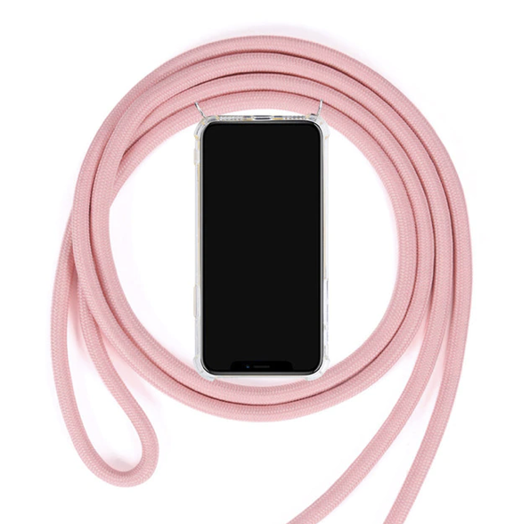 Necklace Transparent Phone Case Samsung A32 (5G) pink