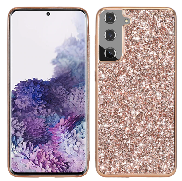Glitzer Phone Case Samsung Galaxy S21 (5G) rose gold