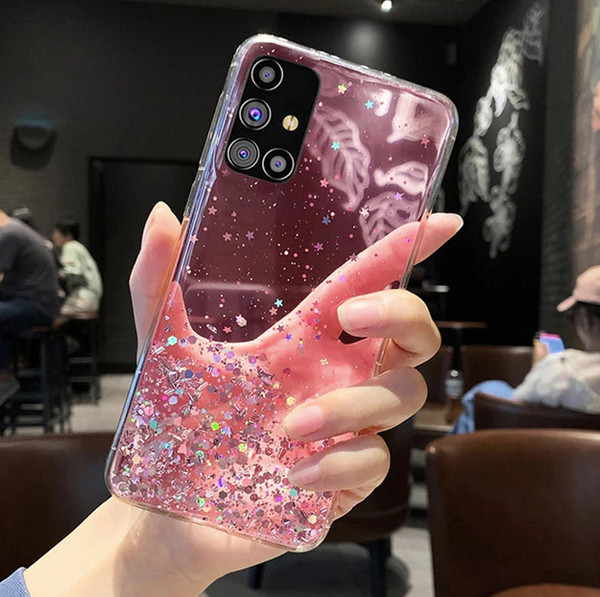 Glitzer Phone Case Samsung Galaxy A52 (5G) pink Glitzer