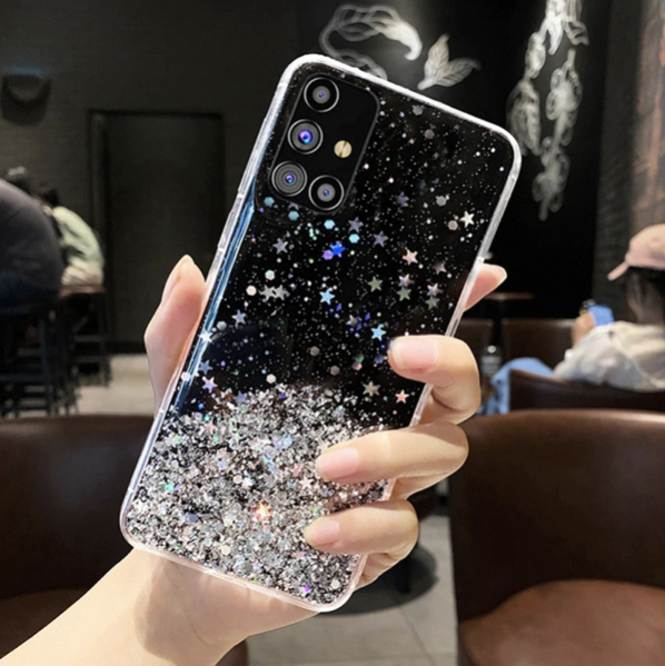 Glitzer Phone Case Samsung Galaxy A72 (5G) schwarz Glitzer