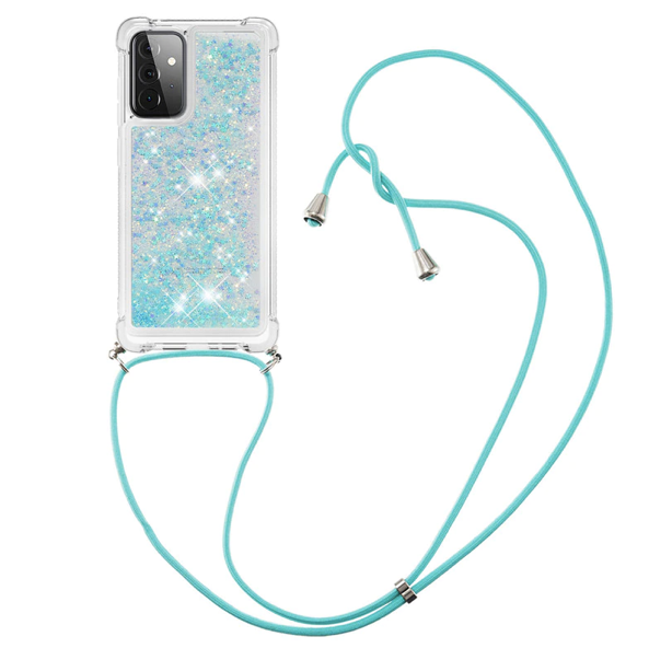 Necklace Glitzerliquid Phone Case Samsung A52 (5G) türkis