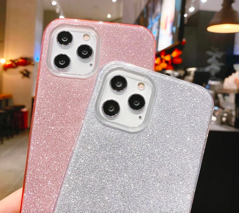 Luxus Glitter Case iPhone 12 Pro / iPhone 12 pink