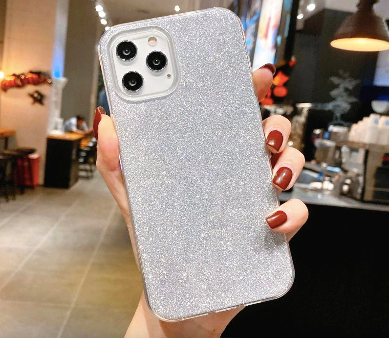Luxus Glitter Case iPhone 11 Pro Max silber