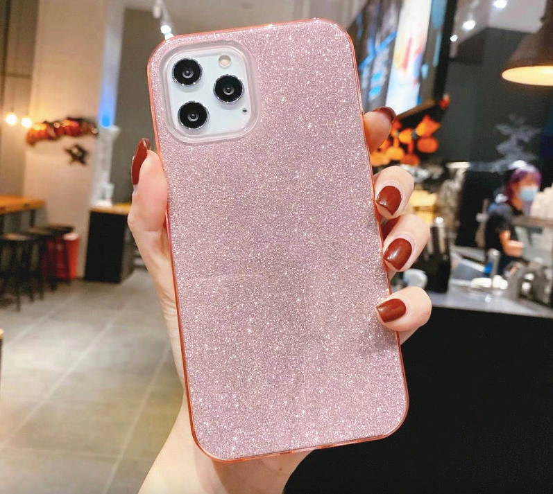 Luxus Glitter Case iPhone 12 Pro / iPhone 12 pink