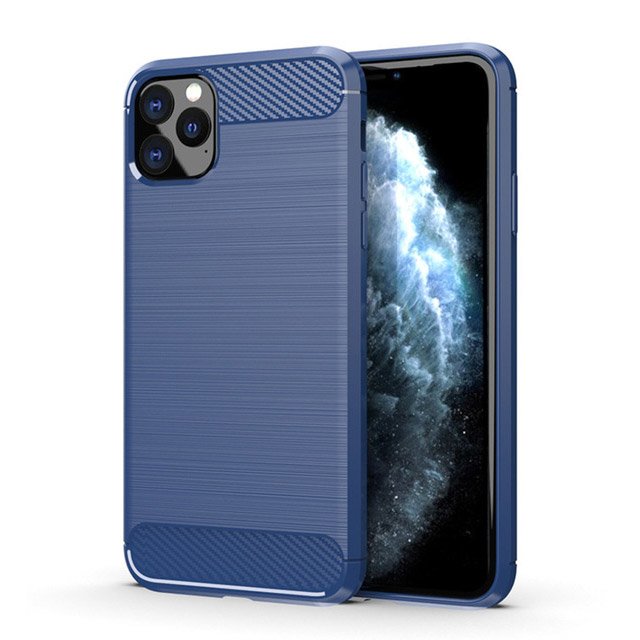 Carbon Case iPhone 11 Pro Max Blau - smartphonecover.ch