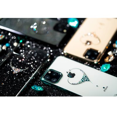 Kingxbar iPhone 11 Case mit Swarovski Steine Silver - smartphonecover.ch
