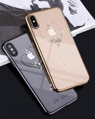 Kingxbar iPhone 11 Case mit Swarovski Steine Silver - smartphonecover.ch