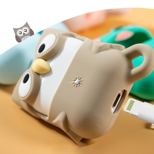 Kingxbar Case für AirPods Eule mit Swarovski Stein - smartphonecover.ch