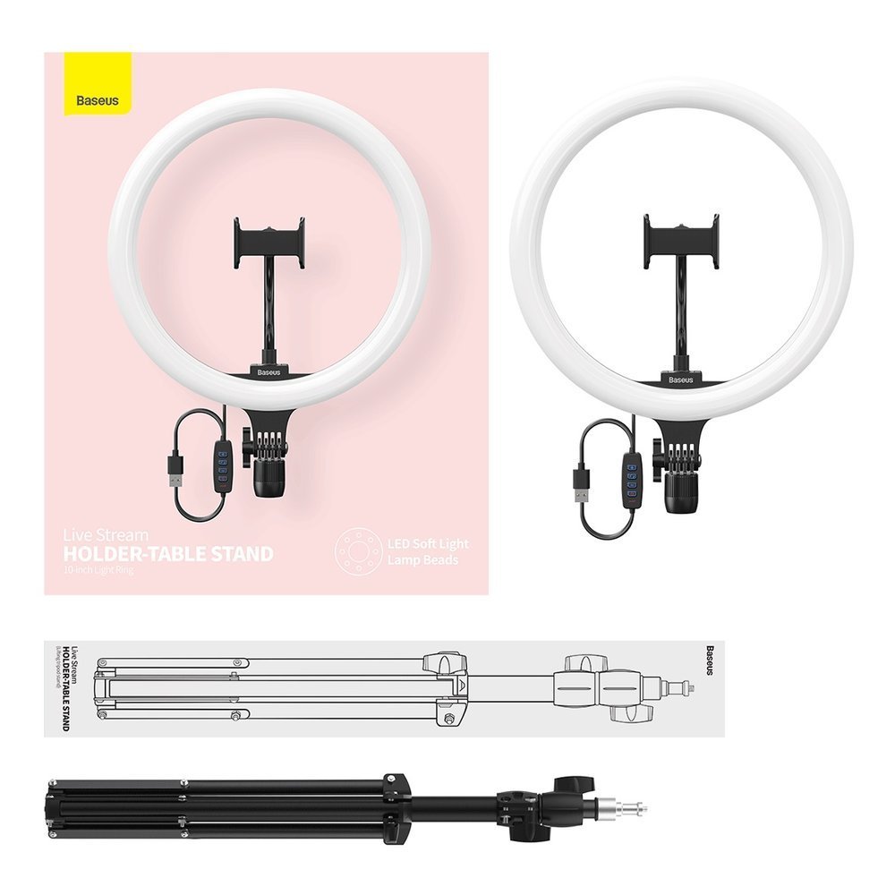 Baseus LED Ringlicht mit grossem Stativ