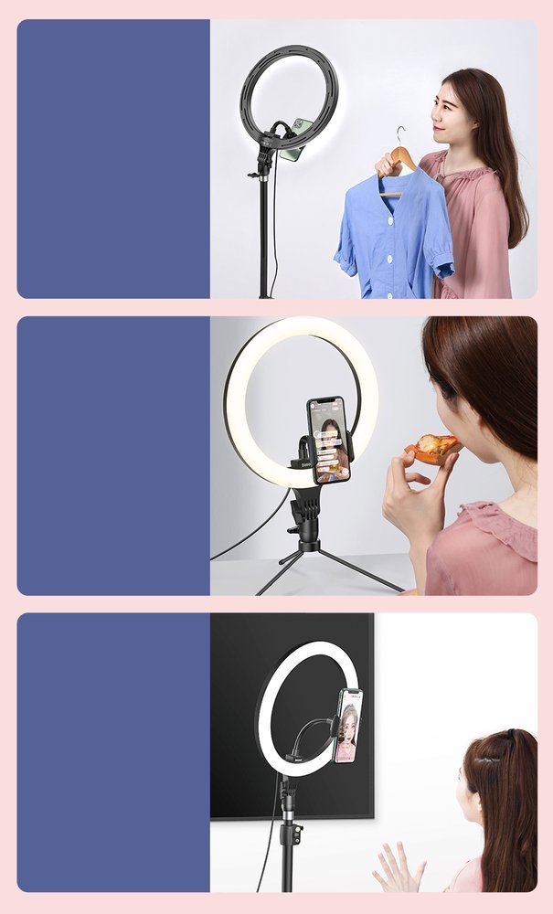 Baseus LED Ringlicht mit grossem Stativ