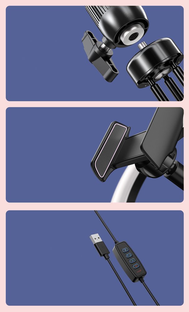 Baseus LED Ringlicht mit grossem Stativ