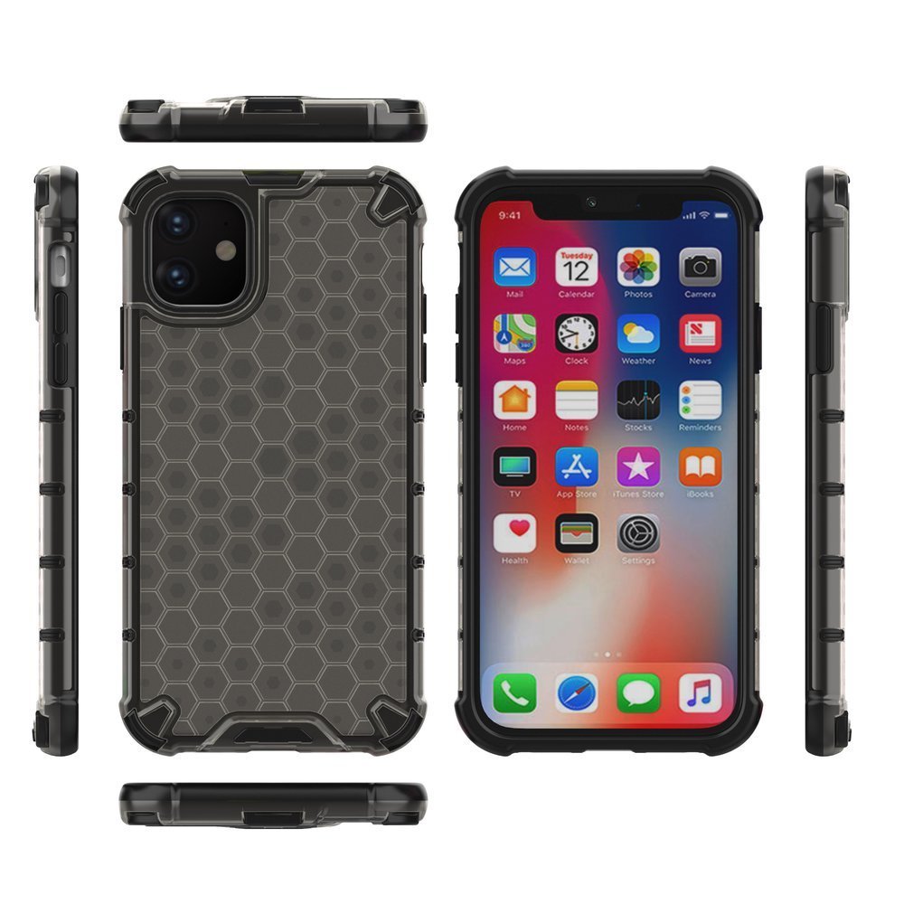 Handyhülle Schutzhülle für iPhone 11 Honeycomb Schwarz
