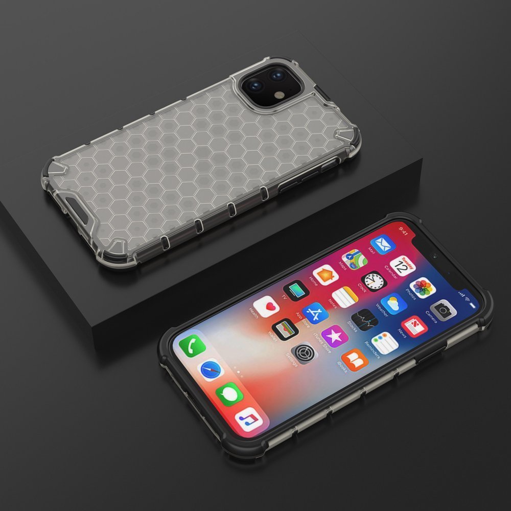 Handyhülle Schutzhülle für iPhone 11 Honeycomb Schwarz