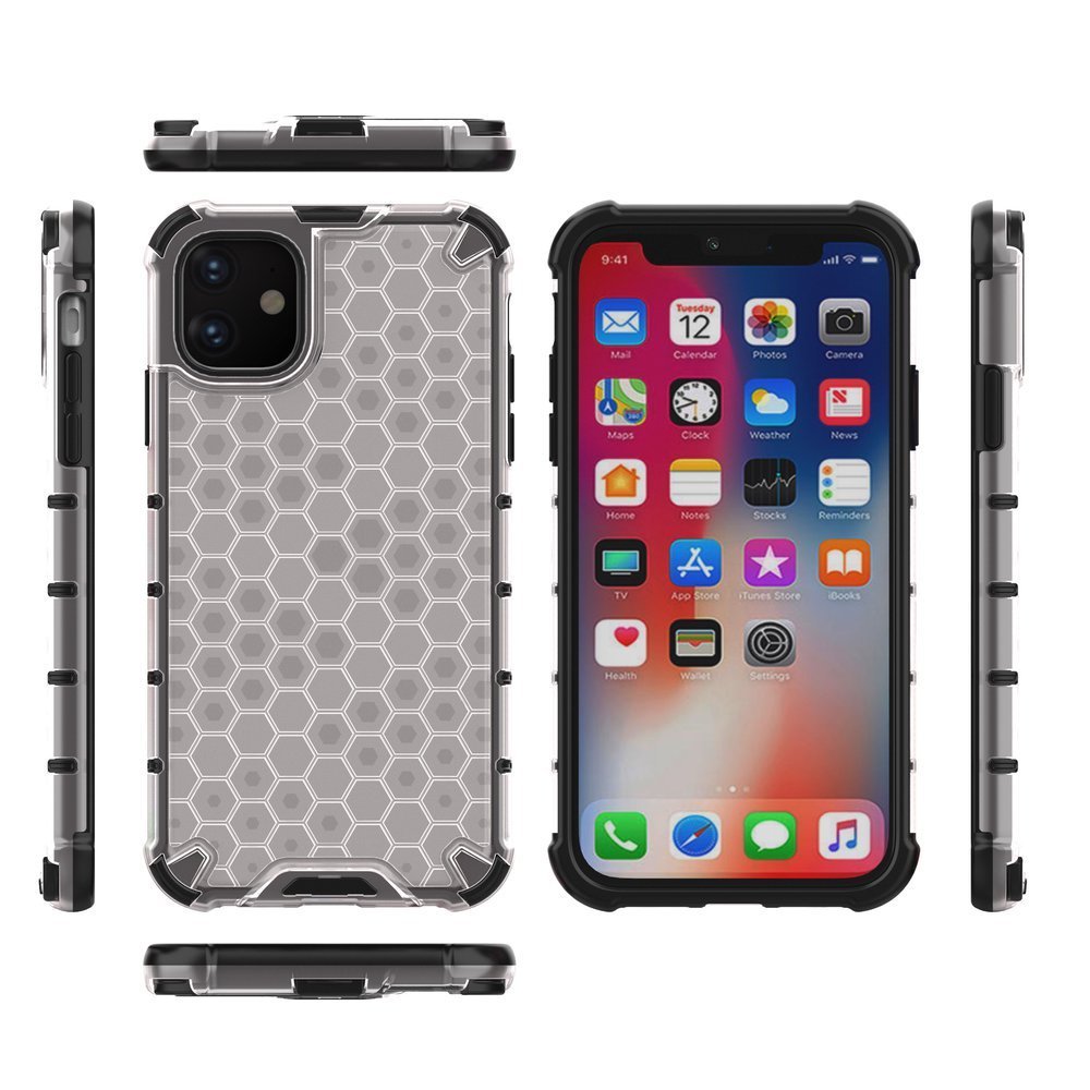 Handyhülle Schutzhülle für iPhone 11 Honeycomb Grau