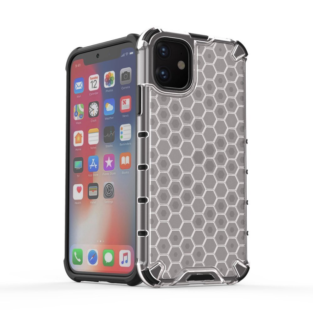 Handyhülle Schutzhülle für iPhone 11 Honeycomb Grau