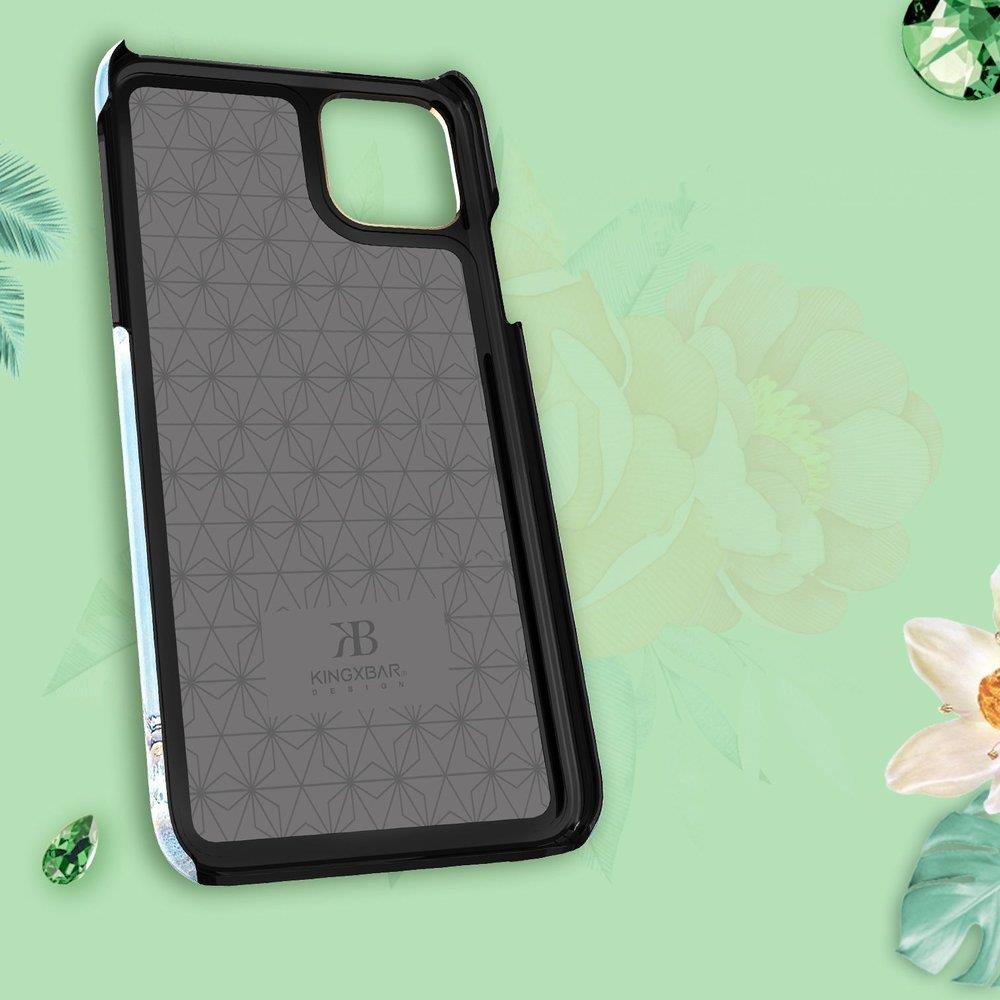 Kingxbar iPhone 11 Pro Max Orchideen Case mit Swarovski Steine