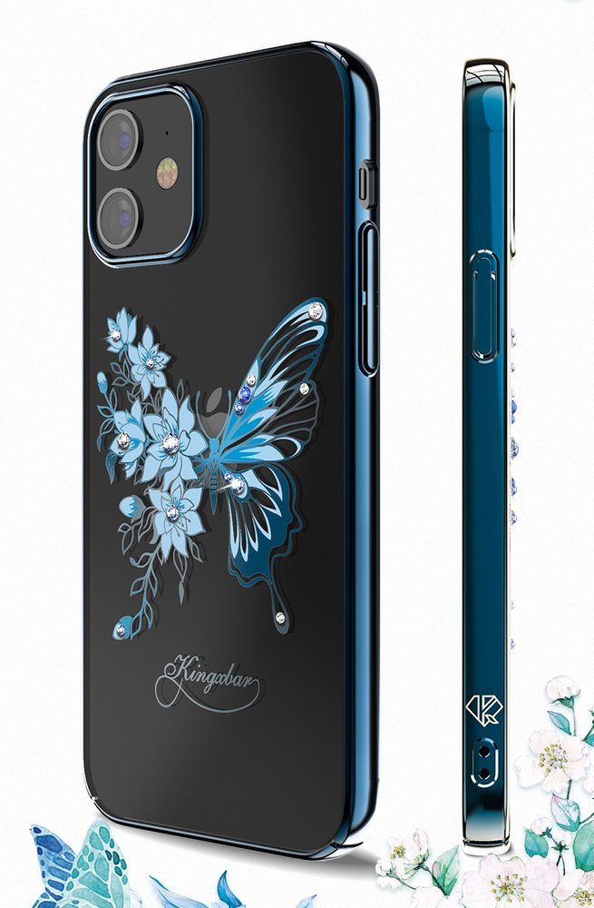 Kingxbar iPhone 12 Pro / 12 Case Butterfly Series Blau