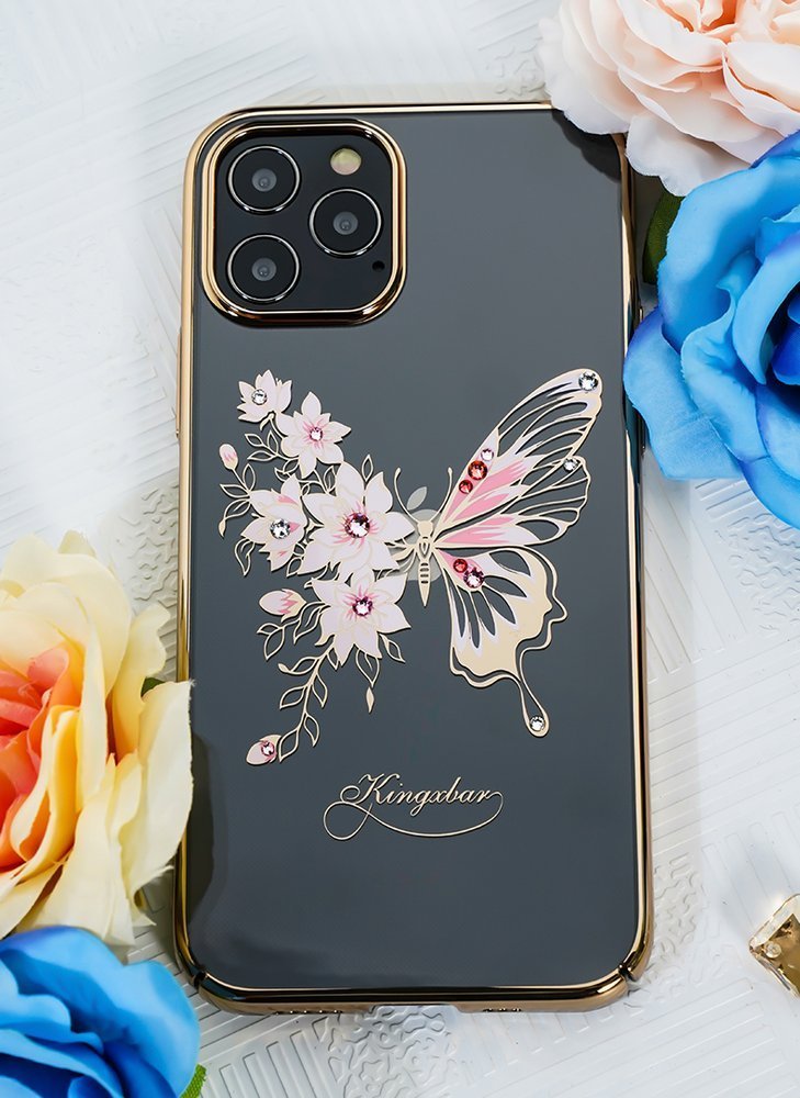Kingxbar iPhone 12 Pro / 12 Case Butterfly Series Gold