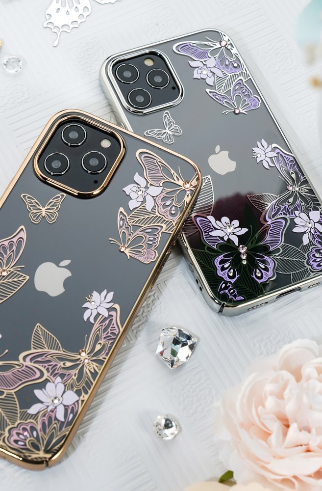 Kingxbar iPhone 12 Pro / 12 Case Butterfly Series Lila