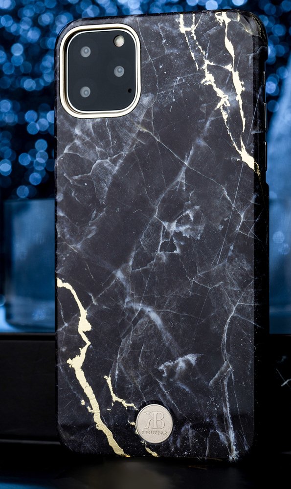 Kingxbar iPhone 11 Pro Max Case Marble Series Schwarz