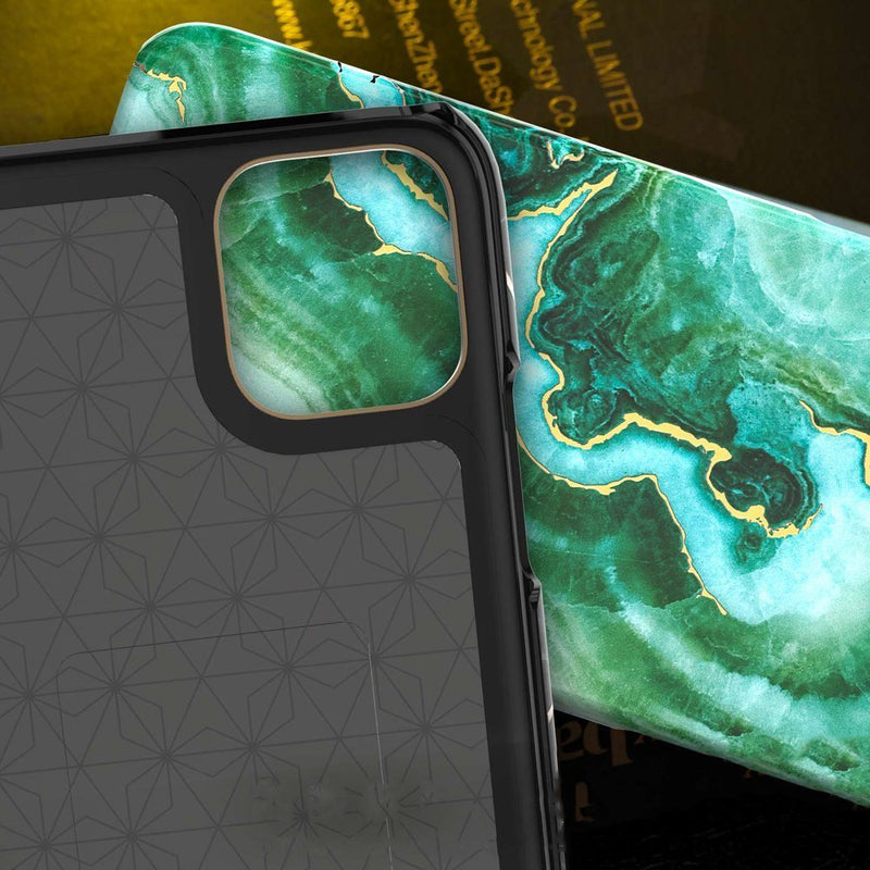 Kingxbar iPhone 11 Pro Case Marble Series Grün