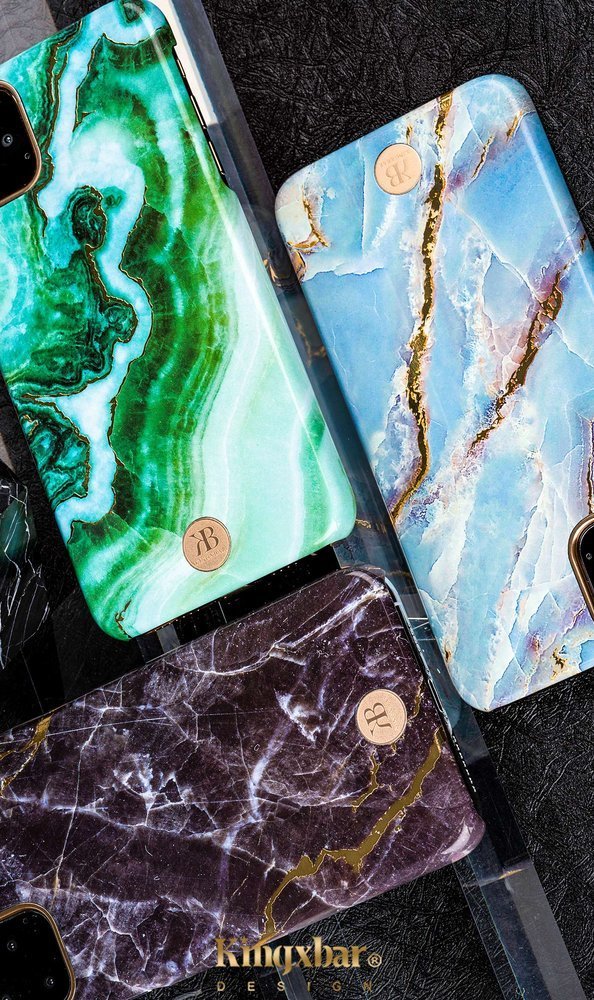 Kingxbar iPhone 11 Pro Case Marble Series Grün