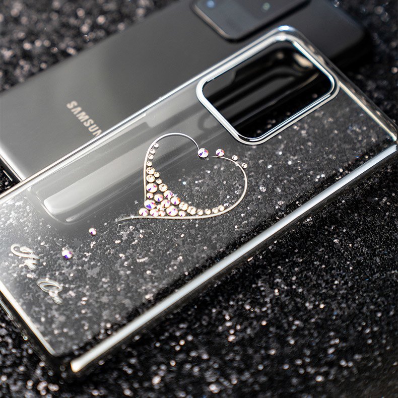 Kingxbar Samsung Galaxy S20 Case mit Swarovski Steine Silver - smartphonecover.ch