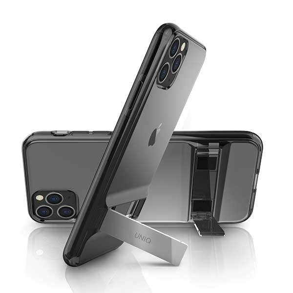 UNIQ iPhone 11 Pro Case mit Standfunktion Schwarz / Transparent