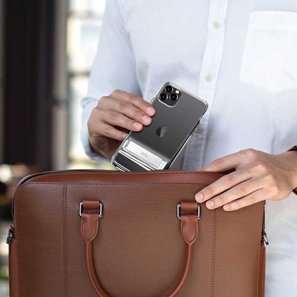 UNIQ iPhone 11 Pro Case mit Standfunktion Schwarz / Transparent