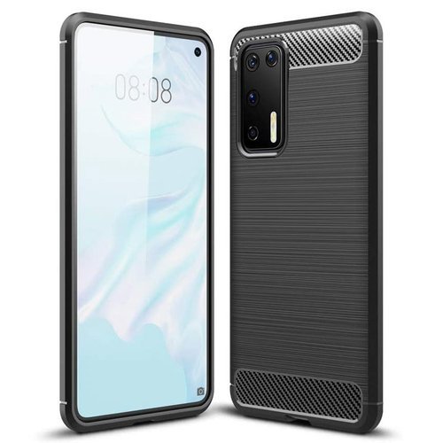 Carbon Case Flexibel Handyhülle für Huawei P40 Pro schwarz