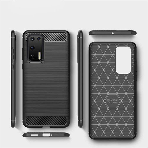 Carbon Case Flexibel Handyhülle für Huawei P40 Pro schwarz