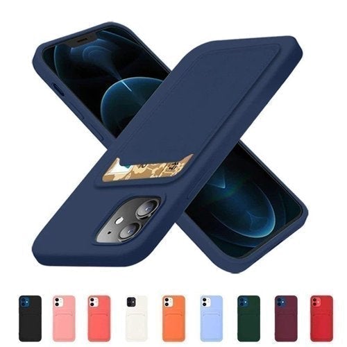 Handy-Hülle Card Case iPhone 13 Pro Max hellblau