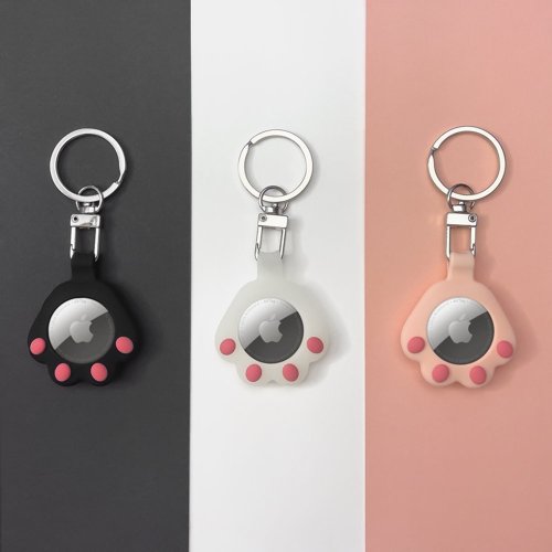 Cat Paw Case für Apple AirTag rosa