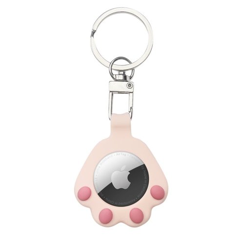 Cat Paw Case für Apple AirTag rosa