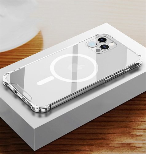 Clear Magnetic Case MagSafe für iPhone 12 Pro / iPhone 12 rosa