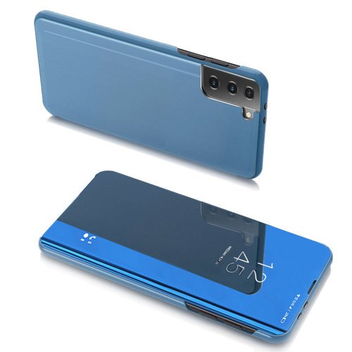 Clear View Case für Samsung S21 Ultra blau
