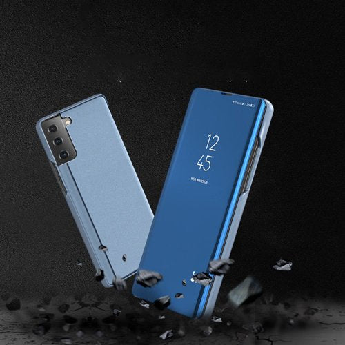 Clear View Case für Samsung S21 Ultra blau