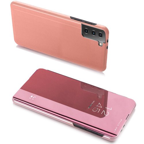 Clear View Case für Samsung S21 Ultra rosa