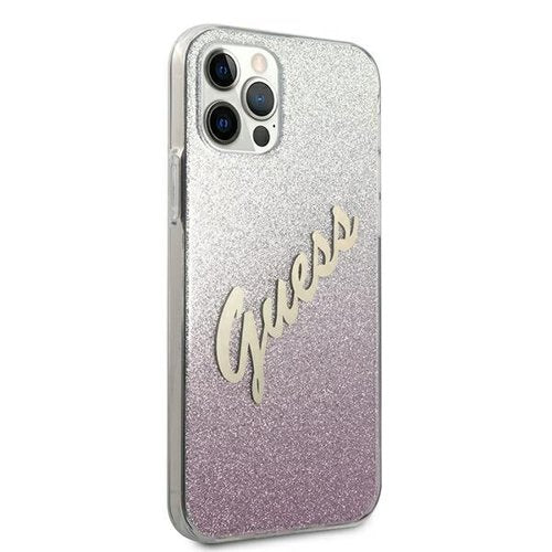 Guess iPhone 12 Pro / 12 Case Glitzer mit Logo