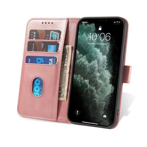Magnet Case Booktype für Samsung S21 Ultra rosa
