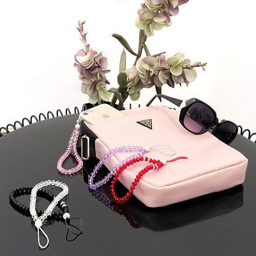 Phone lanyard cristal schwarz