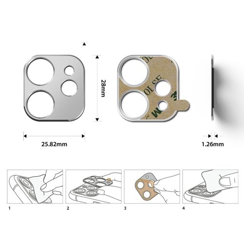 Ringke Kameraschutz iPhone 12 silber